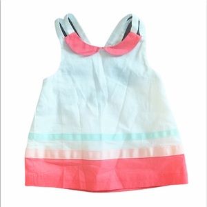 NWT Janie and jack criss cross lined tank top